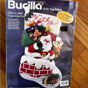 Felt Appliqué Kit - Down the Chimney Stocking - NWT